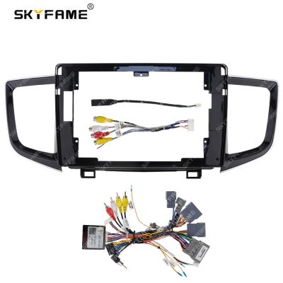 SKYFAME Car Frame Fascia Adapter Canbus Box Decoder Android Radio Audio Dash Fitting Panel Kit For Honda Pilot 2016