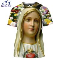 2023 In stock Mamba Jesus Biological Mother Virgin Mary Women Clothing 3D Print Religious Belief Christianity Men T-shirt Myth Tops，Contact the seller to personalize the name and logo