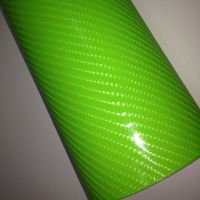 Bright glossy 4D Green Carbon Fiber Vinyl film Colored Glossy Carbon Fiber Vinyl Film Auto Wrapping Vinyl Wrap Foil