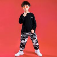 [COD] Hip-hop childrens hip-hop suit boys autumn long-sleeved sweater hiphop costumes New Years Day performance