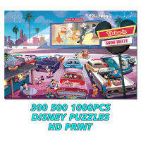 Mouse Hollywood Outside Cinema Night 300 500 1000PCS ปริศนาการ์ตูนกระดาษจิ๊กซอว์เด็กวัยรุ่นเพื่อนของขวัญเครื่องประดับ