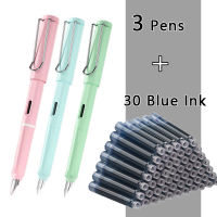 ปากกาหมึกหมึกเปลี่ยนได้สำหรับนักเรียน Kawaii ปากกาหมึกซึมเครื่องเขียนชุดสำนักงานมม. อุปกรณ์ Ef 0.38โรงเรียนสีดำ/ สีฟ้า/สีแดง