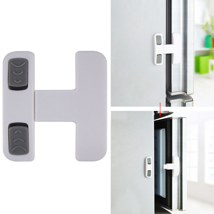 Child Safty Refrigerator Freezer Door Security Home Back Glue Kids Cupboard  Cabinet Easy Install Protective Fridge Lock