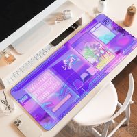 Neon Japan Street Mouse Pad อุปกรณ์เล่นเกม XXL แผ่นรองเม้าส์ขนาดใหญ่ Gamer Pink Girl แผ่นรองเม้าส์ Torii Keyboard