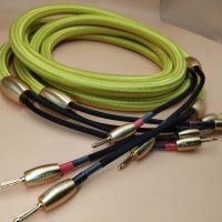 Accuphase High fidelity speaker cable 4 in 4 out 24K Gold Plated banana plug OCC conductor audiophile audio connecting wire Cables