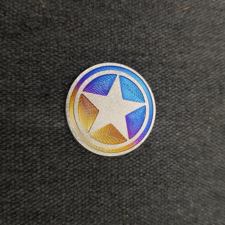 LOGO KHIÊN Captain America] TEM TITAN LOGO HÌNH KHIÊN TRÒN ĐỘI TRƯỞNG MỸ  TRANG TRÍ DÁN XE SIÊU CHẮC (100% TITAN) | Lazada.vn