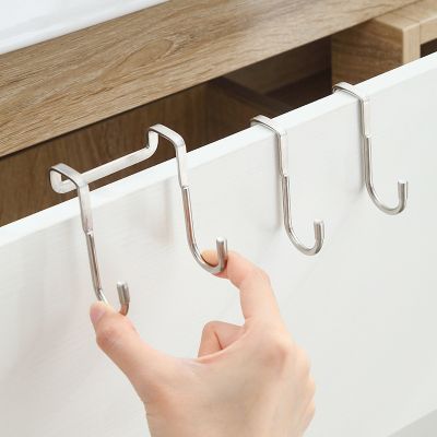 【YF】 Stainless Steel Hooks Dormitory Double S Hanging Clothes Bathroom Kitchen Hangers Behind The Door Items