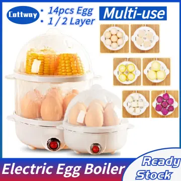 Electric Egg Boiler Double Layer Steamed Egg Cooker Breakfast Machine  Cooking Tools Egg Boilers Steamer Multicooker 220V