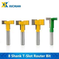 T-Track Slotting Router Bit CNC Router Bit 8mm Shank ทังสเตนคาร์ไบด์มิลลิ่งคัตเตอร์สําหรับไม้แกะสลักเครื่องมือ T-Slot Cutter