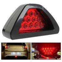 1Pc Universal Brake Signal Lamp F1 Style Triangle Sporty 12LED Rear Fog Light Tail Third Brake Lamp DRL For JDM BBA