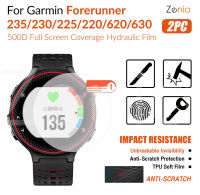 Zenia 2PCS HD ตัวป้องกันขอบโค้งแบบเต็มหน้าจอฟิล์มสำหรับ Garmin Forerunner 235 230 225 220 620 630 สมาร์ทนาฬิกา HD 9H ล่องหนไม่แตกหักที่มองไม่เห็น TPU Soft ฟิล์มป้องกันฟิล์มป้องกันการระเบิดป้องกันรอยขีดข่วนฟิล์ม