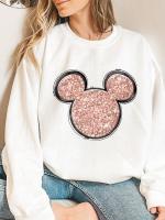 Disney Fashion Ladies Female Sweet Cute 90s Print Lady Graphic Sweatshirts Clothing Clothes Women Holiday Mickey Mouse Pullovers