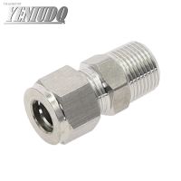 ✇¤ↂ SS 304 Stainless Steel Double Ferrule Compression Connector 6mm 8mm 10mm 12mm Tube to 1/8 1/4 3/8 1/2 Male NPT Pipe Fitting