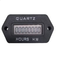 Digital Hour MeterLCD Accumulate Timer6-36V DC/AC Hour Meter resettable Counter 999999.59H Snap in for Vehicle Boat Truck