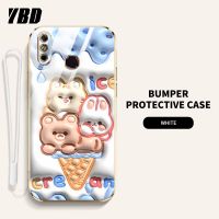 YBD เคส3D ใหม่สำหรับ Infinix Smart 4 Smart 4C X653 X653C สมาร์ทรูปการ์ตูนน่ารักคู่เคสนิ่มกรณีโทรศัพท์รูปแบบเคลื่อนไหว