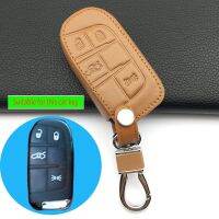 gthrrftdb Fashion Style 100 Genuine Leather Car Key 4 Buttons Case Cover Fob For Jeep / For Fiat Auto Accessories Fast Logistics Speed