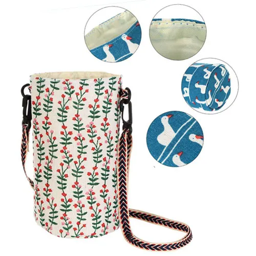 WATERBAG001 Good Quality Fashionable Small Water Bottle Sling Bag Multipurpose Travel Shoulder