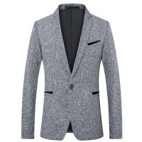 ZZOOI Men Blazers Brand Men Suits Slim Fit Casual Fashion Suit Mens High Quality Business Jacket Asia Size M-5XL