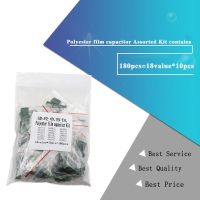 180pcs=18value*10pcs Polyester film capacitor Assorted Kit contains 2A104J 2A332J 2A472J 2A103J 2A333J 2A473J 2A563J 2A223J