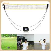 YINSH Garden Durable Portable Entertainment Foldable Badminton Net with Carry Bag Shuttlecock Mesh Standard Training Stand Rack