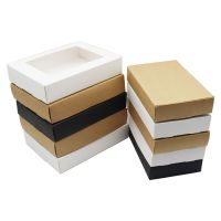 12pcs/lot brown Cardboard gift boxwhite Package paper carton box kraft paper handmade soap packaging craft box folding