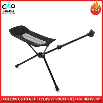 Portable Folding Chair Footrest Aluminum Alloy Folding Hiking Footstool  Outdoor Feet Rest Resting Retractable Foot Rest