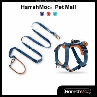 HamshMoc No Pull Dog Harness And Leash Set เสื้อกั๊กสัตว์เลี้ยงแบบปรับได้ Multi-Function Hand Free Dog Lead สำหรับสุนัขขนาดกลางขนาดเล็กขนาดใหญ่