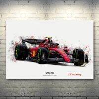 โปสเตอร์สีน้ำลายรถแข่งเฟอร์รารี Formula One Ferrilton ผ้าใบวาดภาพศิลปะบนผนังแข่งแฮมเลสเลอร์รูปภาพคลับตกแต่งบ้านผ้าใบ A23832ภาพฝาผนัง