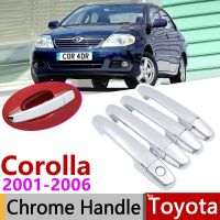 For Toyota Corolla E120 E130 2001~2006 Chrome Exterior Door Handle Cover Car Accessories Stickers Trim Set 2002 2003 2004 2005