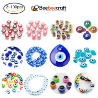 2-100 pc Enamel Connectors Charm 304 Stainless Steel Round with Evil Eye Enamel Links Colorful Linking Charm Linking Pendants Connectors Jewelry Links for Jewelry Making