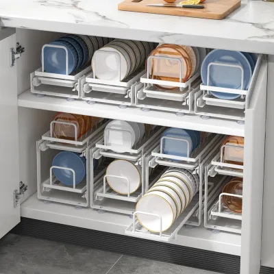 [COD] Dish storage cabinet built-in sink free installation pull dish drain kitchen put bowl shelf