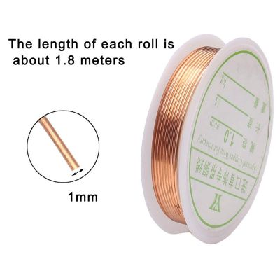 3 Rolls 18 Gauge Jewelry Copper ,Tarnish Resistant Jewelry Beading Wire for Jewelry Making Supplies &amp; Crafting