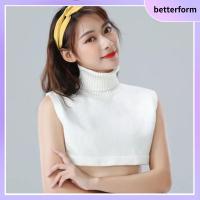 BETTERFORM สำหรับผู้หญิง เสื้อกันหนาวคอปลอม แฟชั่นสำหรับผู้หญิง ปรับได้ปรับได้ ปกเสื้อปลอม ของใหม่ เสื้อสตรีตัวบน อุปกรณ์ตกแต่งตกแต่ง