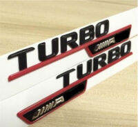 Black 2 X FOR Turbo AMG LETTERS TRUNK EMBLEM Sticker for