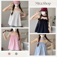 Mira_shop เสื้อคล้องคอ มีสายผูกต้องคอให้ค่ะ พร้อมส่ง 60129#