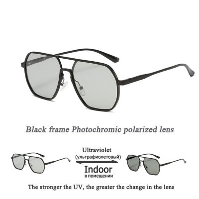 Photochromic Sunglasses Men Polarized Driving Chameleon Aluminum Magnesium Mens Sunglasses Classic Zonnebril Heren