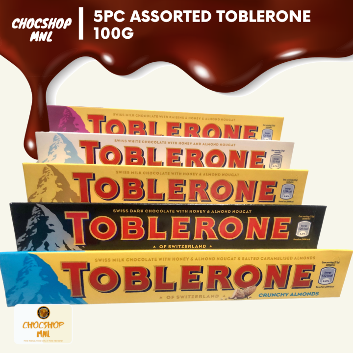 Imported Assorted Toblerone Chocolate, Dark, White, Crunchy Almonds