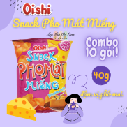 ĂN VẶT TUỔI THƠCOMBO 10 Gói x 40g Bánh Snack Bim Bim Pho Mát Miếng Oishi