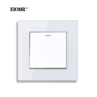 EIOMR UK Standard 1 Gang 2 Way Wall Switch Socket Rocker Light Switch 16A 250V 86mm*86mm Wall Switch for Household Power Supply