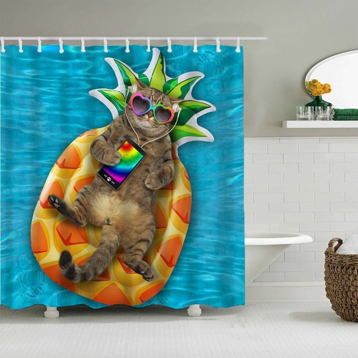 baltan-home-ly1-shower-curtain-titanic-cat-bathroom-curtain-sea-animal-dog-bathroom-curtain-digital-printing