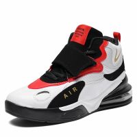 Dance sneakers mens shoes spring and autumn running basketball shoes air cushion shock-absorbing junior high school students youth high-top shoes men