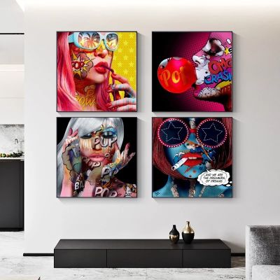 Toile Sexy Cool Girls Canvas Painting Figure Art Prints and Posters Cuadros Wall Art Picture for Living Room Home Decor Unframed