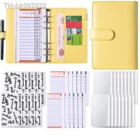 ☈ Notebook A6 PU Leather Saving Bill Organizer Macaron Color Notebook Cash Envelope Budget Binder Planner Money Card Notebooks