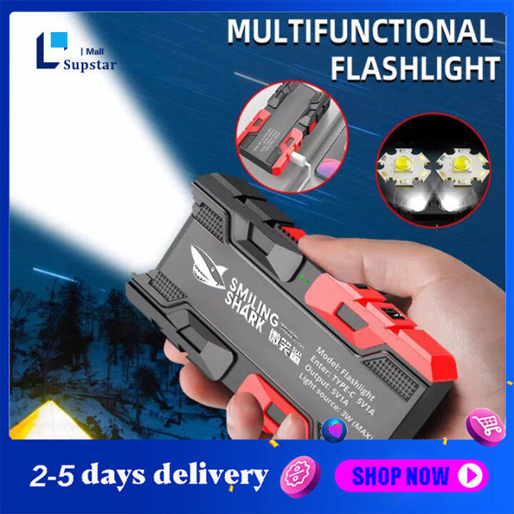 【Ship from Manila】Strong Bright Flashlight Rechargeable Outdoor Multi