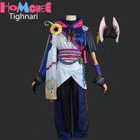 Game Genshin Impact Tighnari Cosplay Costume With Ears Full Set Outfit Comic Con Halloween Clothes Genshin Costumes