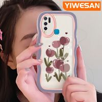 YIWESAN เคสสำหรับ VIVO Y30เคส Y50 Y30i ลายการ์ตูนดอกไม้แฟชั่นสีสันสดใสเคสโทรศัพท์แบบใสขอบเป็นลอนกรอบซิลิโคนป้องกันเลนส์กล้องเคสนิ่มโปร่งใสกันกระแทก