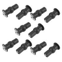 5X Toilet Seat TOP FIX Seat Hinge Hole Fixings Well Nut Screw Rubber Back to Wall Pair