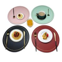 【CC】✜  Side Leather Anti-slip Dish Cup Mug Placemat Coaster Table