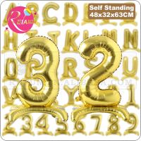 【DT】hot！ 32 Inch Gold letter number Balloons Foil Ballon Digit Wedding Birthday Decoration Baby Shower party Supplies
