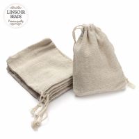 10Pcs/lot 8x10/9x12/10x14/13x17cm Jute Drawstring Pouch Burlap Bags Wedding Birthday Party Gift Bags Jewelry Supplies F2759